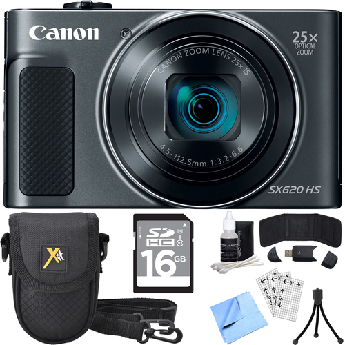 Canon PowerShot SX620 HS 20.2MP Digital Camera Black w/ Essential Accessory Bundle