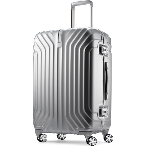Samsonite Tru-Frame Hard Shell Matte Silver 25` Spinner Suitcase