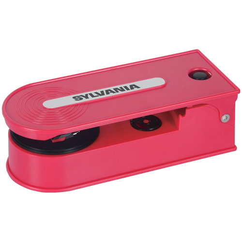 Sylvania STT008USB Mini Turntable Record Player with USB Encoding - Red