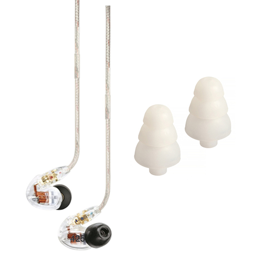Shure Sound Isolating Earphones with Detachable Cable Clear w/ Triple Flange Sleeves