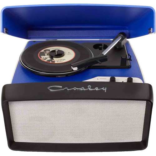 Crosley Collegiate Portable USB Turntable with Built-In Speakers CR6010A-BL (Blue)
