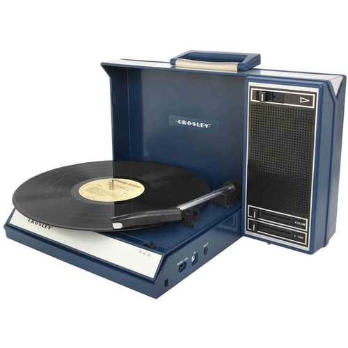 Crosley Spinnerette Portable USB Turntable w/ Audio Editing Software CR6016A-BL (Blue)