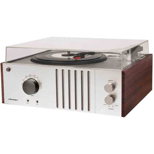 Crosley Player Turntable with AM/FM Radio and Aux-In CR6017A-MA (Mahogany)