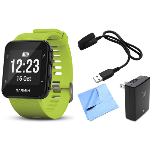 Garmin Forerunner 35 GPS Running Watch & Activity Tracker w/ Accessories Bundle - Lime