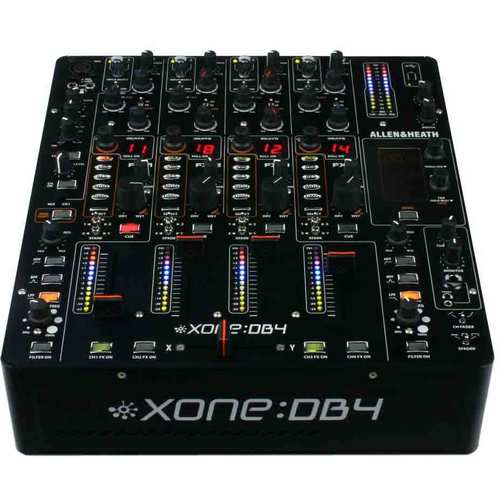 Allen & Heath 4 Channel Digital DJ Mixer With 24-bit / 96kHz Soundcard and Effects - Xone:DB4