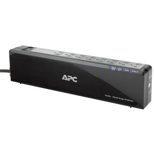APC Premium Audio Video Surge Protector 8 Outlet with Coax Protection 120V - P8V