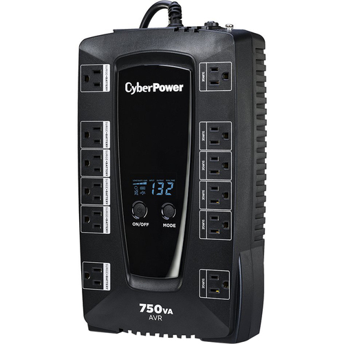 CyberPower 750VA Uninterruptible Power Supply with LCD Display - AVRG750LCD
