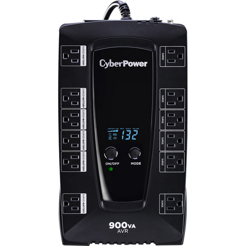 CyberPower 900VA Uninterruptible Power Supply with LCD Display - AVRG900LCD