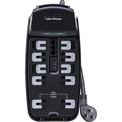 CyberPower 2850J 10-Outlet Surge Protector with 8' Cord - CSP1008T
