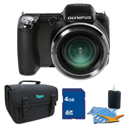 Olympus SP-810UZ 14 MP 36x Zoom Digital Camera 4 GB Bundle