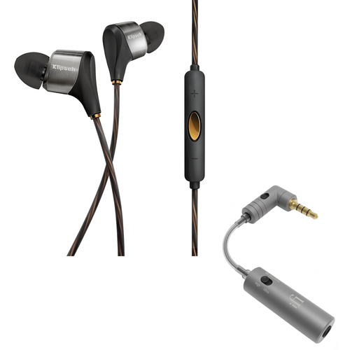 Klipsch XR8i HYBRID High Clarity In-Ear Headphone (Black) - 1062168 w/ iFi Audio iEMATCH