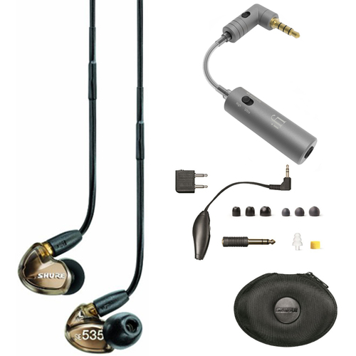 Shure Sound Isolating Triple Driver Earphone w/ Detachable Cable Bronze Mic w/ iEMATCH