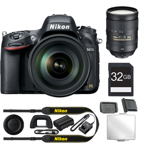 Nikon D610 FX-format 24.3 MP 1080p video Digital SLR Camera with 28-300mm Lens