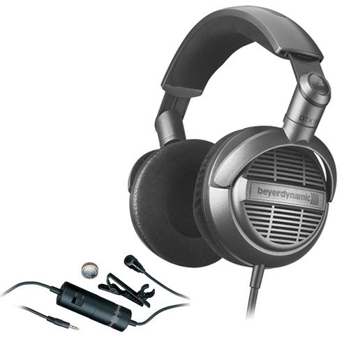 BeyerDynamic DTX 910 Hifi Open Headphones Silver/Black 713821 with Audio-Technica Microphone