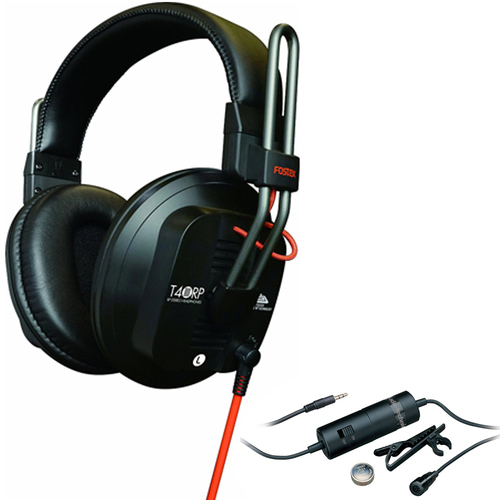 Fostex Professional Studio Headphones Closed AMS-T40RP-MK3 w/ Audio-Technica Microphone