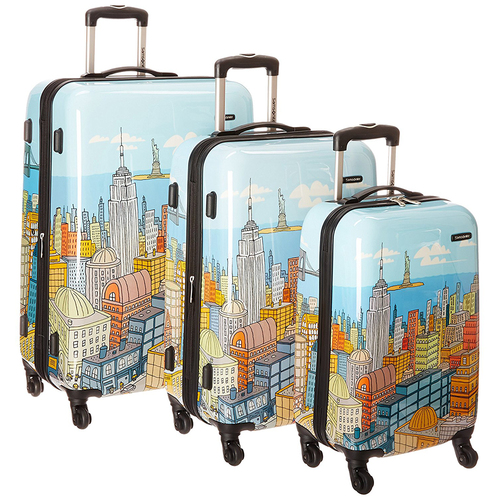 Samsonite CityScapes NYC 3 Piece Premium 20`, 24`, 28` Spinner Luggage Set - OPEN BOX