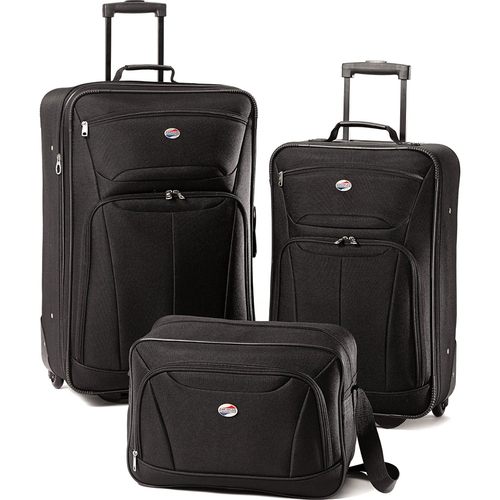 American Tourister Fieldbrook II Three-Piece Luggage Set (Black) - OPEN BOX