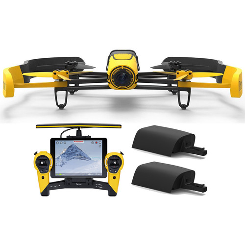 Parrot BeBop Drone 14MP 1080p Fisheye Camera w/ Skycontroller +  2nd Battery (Yellow)