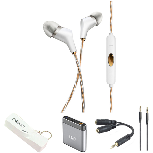 Klipsch X6i In-Ear Headphones (White) with Headphone Bundle