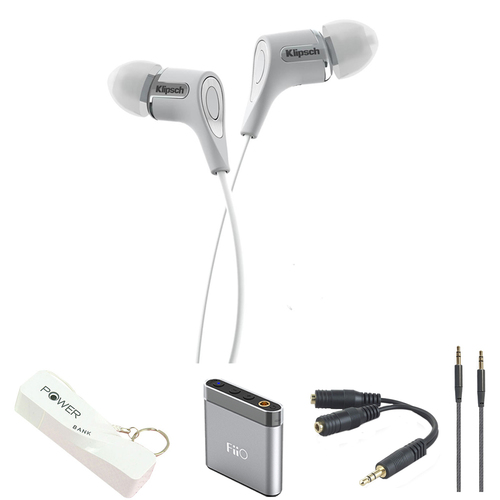 Klipsch R6 In-Ear Headphone (White) with Headphone Bundle