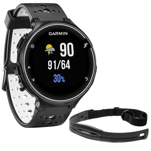 Garmin Forerunner 230 GPS Running Watch + Heart Rate Monitor, Black and White