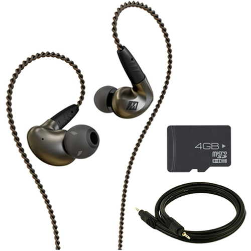 MEElectronics Pinnacle P1 High Fidelity Audiophile In-Ear Headphones & Memory Card Bundle