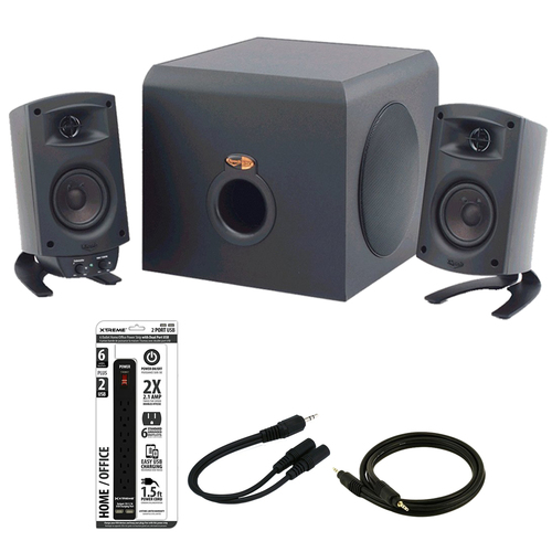 Klipsch ProMedia 2.1 THX Certified Computer Speaker System Black w/Acccessory Kit