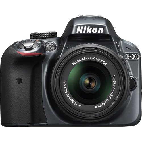 Nikon D3300 24.2MP 1080p Digital SLR Camera w/ 18-55mm VR II Lens (Grey) Refurbished