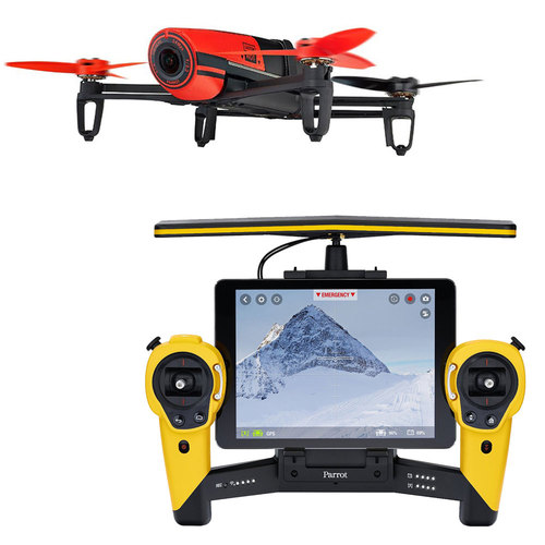 Parrot BeBop Drone 14MP Full HD 1080p Fisheye Camera SkyController Bundle (Red/Yellow)