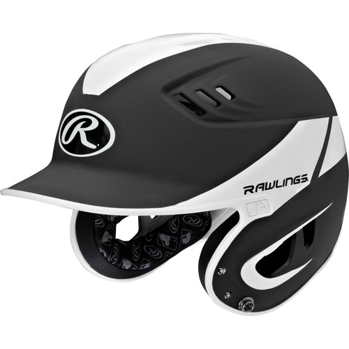 Rawlings Adult Velo Two-Tone Matte Batting Helmet Black/White 6 7/8 - 7 5/8