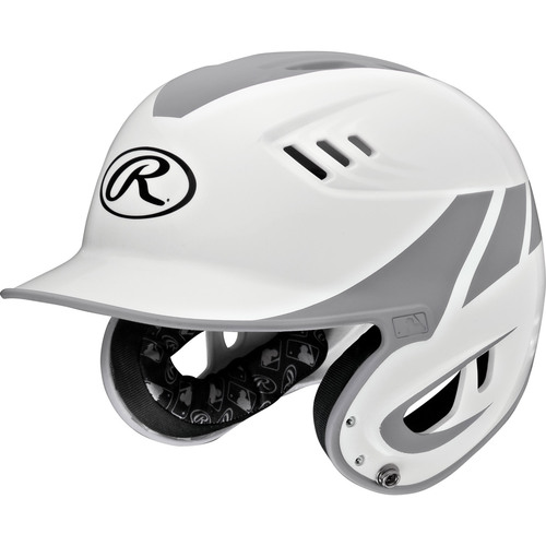 Rawlings Velo Two-Tone Junior Home Batting Helmet - White/Silver