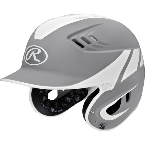 Rawlings Youth Velo Two-Tone Matte Batting Helmet Silver/White 6 3/8 - 7 1/8