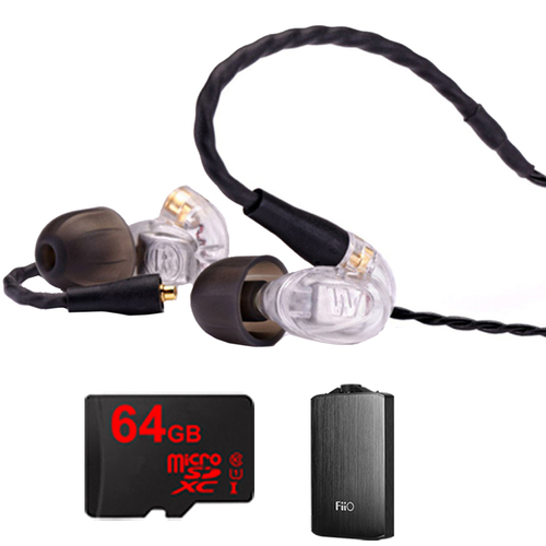 Westone UM Pro 10 High Performance In-ear Headphone (Clear) -78514 w/ FiiO A3 Amp Bundle