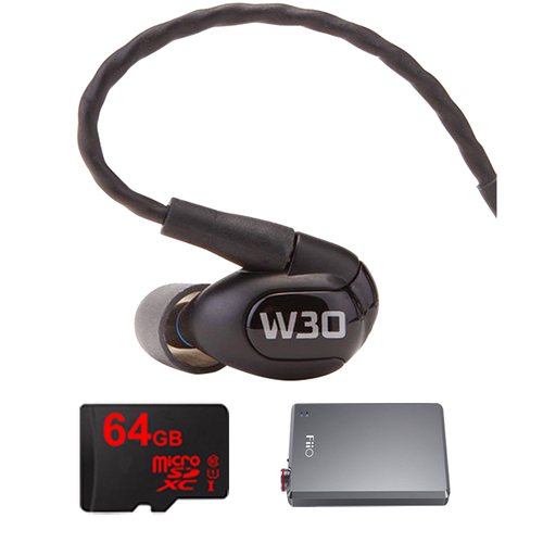 Westone W30 Triple Driver Premium In-Ear Monitor Noise Isolating Headphones w/ FiiO Amp