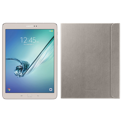 Samsung Galaxy Tab S2 9.7-inch Wi-Fi Tablet (Gold/32GB) + Gold Book Cover - OPEN BOX