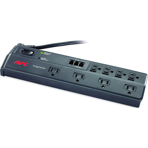 APC Home Office SurgeArrest 8 Outlet with Phone Protection 120V - P8T3