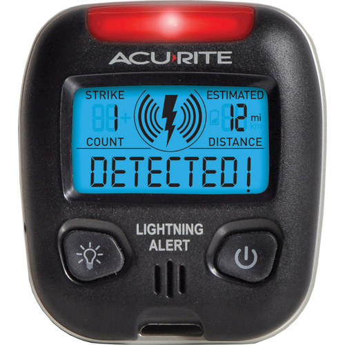 AcuRite Portable Lightning Detector, Black - 02020