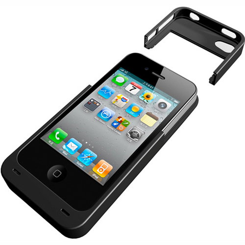 uNu Power DX PLUS External Protective Battery Case - iPhone 4S & 4 (Black) 2400MAH