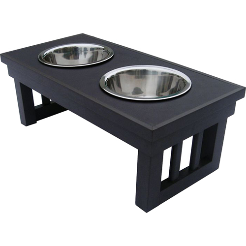 New Age Pet Large Double Raised Dog Bowl in Espresso - EHHF202L