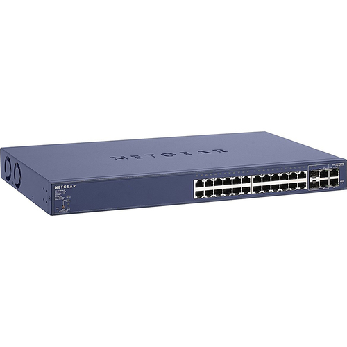 NETGEAR 24-Port Fast Ethernet Rackmount PoE Smart Managed Pro Switch - FS728TP-100NAS