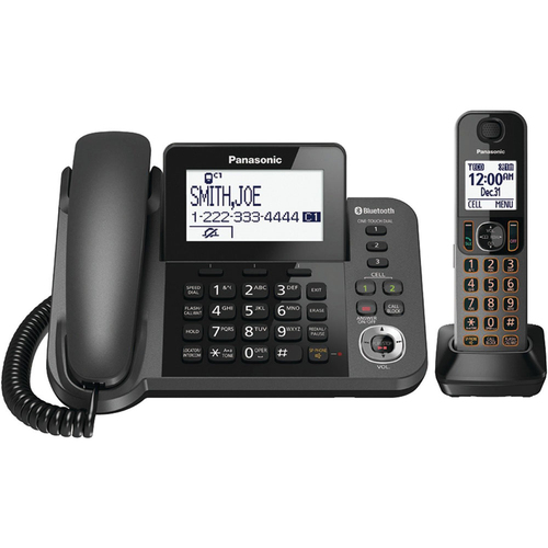 Panasonic Corded Phone and Answering Machine with 1 Cordless Handset - KX-TGF380M