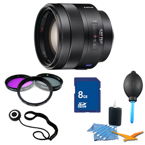 Sony SAL85F14Z - Carl Zeiss Planar T 85mm f1.4 Telephoto Lens Essentials Kit