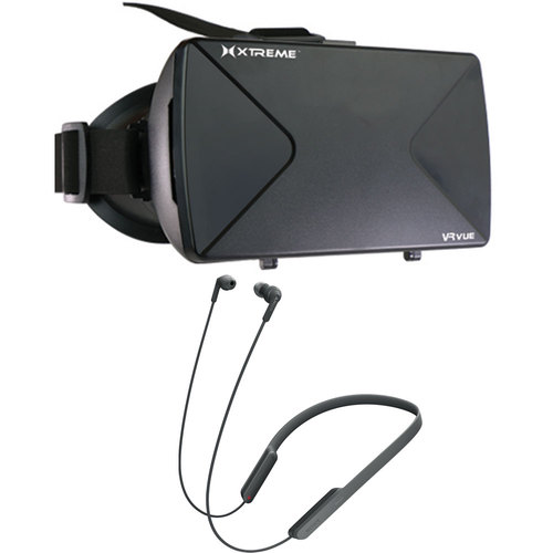 Sony Bluetooth Wireless In-Ear NFC Headphones w/ VR Vue Virtual Reality Viewer