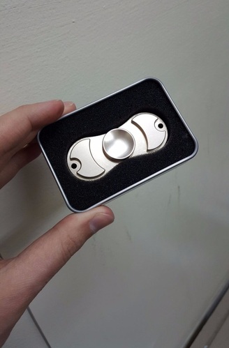 GENERIC Aluminum 2-Edge Fidget Spinner Toy - Gold