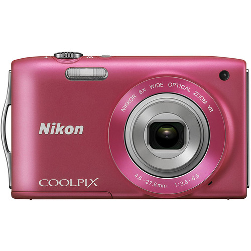 Nikon COOLPIX S3300 16MP 6x Opt Zoom 2.7 LCD - Pink Refurbished