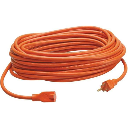 Coleman Cable 02309 16/3 Vinyl Outdoor Extension Cord, Orange, 100-Feet - 023098803