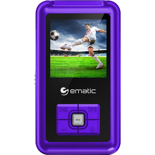 Ematic 1.5-Inch 8GB MP3 Video Player in Purple with FM Tuner - EM208VIDPR
