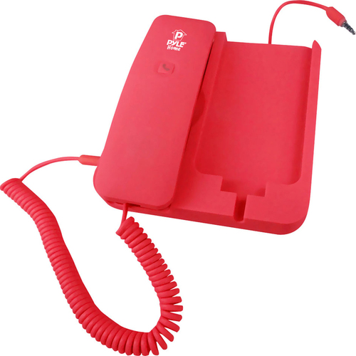 Pyle Handheld Phone and Desktop Dock for iPhone,Ipad & Android - Red