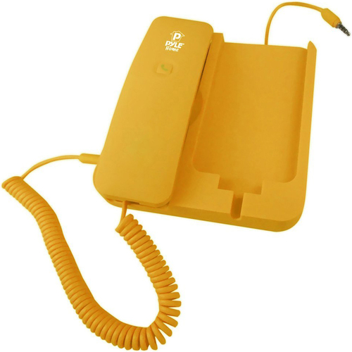 Pyle Handheld Phone and Desktop Dock for iPhone,Ipad & Android - Yellow
