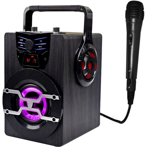 Technical Pro Rechargeable Bluetooth LED Speaker with Wired Mic (WASP420)